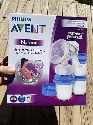 Philips Avent Natural Breast Pump With Reusable Storage Cups Made In UK BPA Free • $50