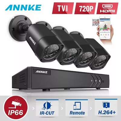 Annke H264 DVR With 4x 720p Cameras - NO HARD DRIVE - NEW FAST SHIPPING • $149.95