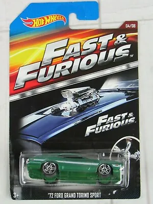 Hot Wheels 2014 Fast & Furious #4/8 '72 Ford Grand Torino Sport Green • $6.29