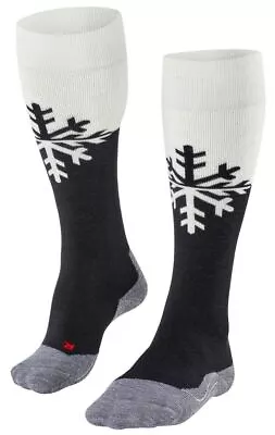 Falke Womens SK2 Intermediate Skiing Knee High Socks - Black Mix • £34.95