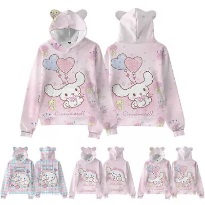 Women Girls Kawaii Cinnamoroll Printed Hoodie Sweatshirt Pullover Hooded Jumper우 • £17.26