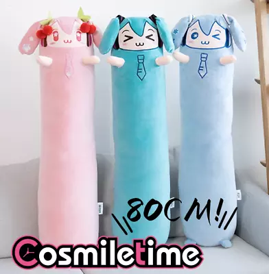 Vocaloid Hatsune Miku 80cm Plush Doll Toys Long Throw Pillow Cushion Bolster • $54.98