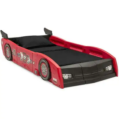 Kids Grand Prix Race Car Bed Twin Size Plastic Toddler Boys Frame Bedroom New • $223.01