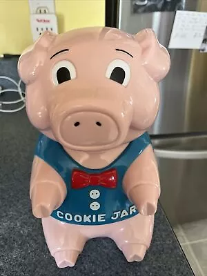 The Original Oinking Pig Cookie Jar Fun-Damental Too Plastic Vintage 1990 Works • $29.99