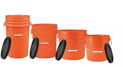 House Naturals Food Grade Plastic Buckets 7 5 3.5 2 Gallon ( Pack Of 4) Lids • $74.77