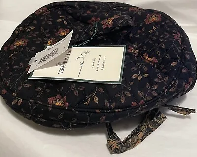 Vera Bradley Retired Rare Black Walnut Floral Travel Cosmetic Never Used • $59