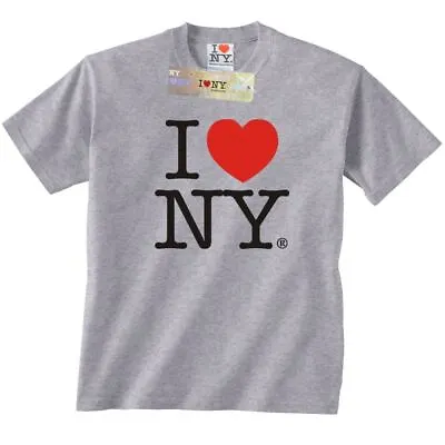Gray I Love NY T-Shirt New York City I Heart NY Shirts Adult • $14.88