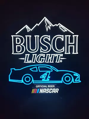 Busch Light LED Sign / NASCAR Signs For Garage Man Cave Racing Decor Car Mens • $449.99