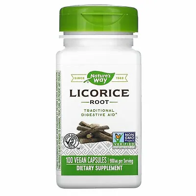£19.99 • Buy Licorice Root Extract - 100 Capsules By Nature's Way - Digestive System Support