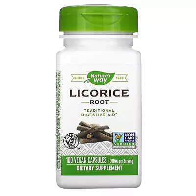 Licorice Root Extract - 100 Capsules By Nature's Way - Digestive System Support • £19.99