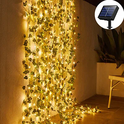 10M 100 LED Solar Powered Ivy Vine Fairy String Lights Garden Outdoor Wall Light • $14.89