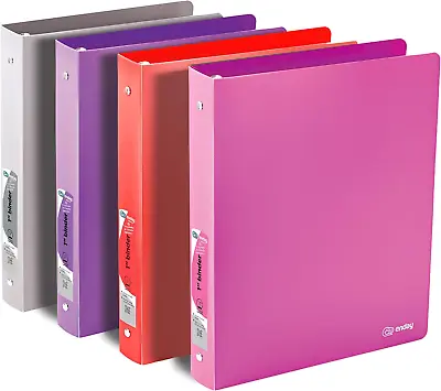 1 Inch Poly 3 Ring Glitter Binder With Pocket Storage Hanging File Folder • $23.24