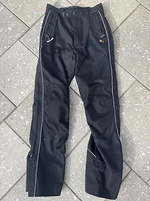 Womens Olympia Black Padded Knee Hip Motorcycle  Pants Sz 4 • $55