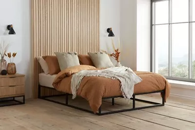 £174.23 • Buy NEW 4FT6 Double Modern Attic Or Loft Platform Black Metal Bed Frame