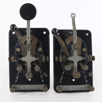 Lot Of 2 Signal Corp Us Army Key Morse Code J-38 Lionel Sc7354a • $165