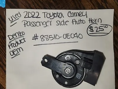 2022 Toyota Camry Denzo  Pass Side Horn (88510-OE040) • $25