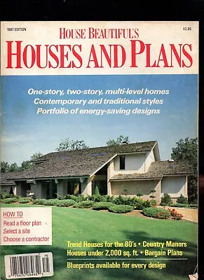 HB HOUSE BEAUTIFUL HOUSES AND PLANS ANNUAL 1987 BIG BOOK 120p MID CENTURY MODERN • $32.99