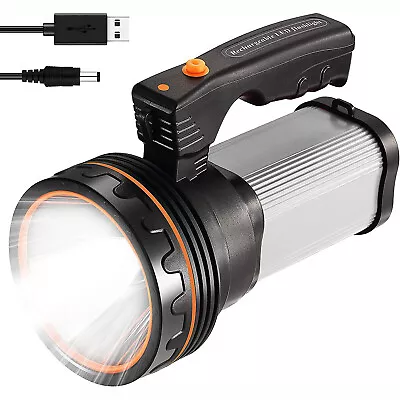 Worlds Brightest 9000 Lumen High Power LED Rechargeable Spotlight - Portable • $51.16