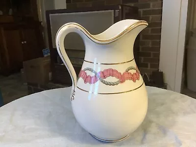 Vintage Minton Pitcher Pink Ribbon Blue Rope 7.5” Tall BB • $75