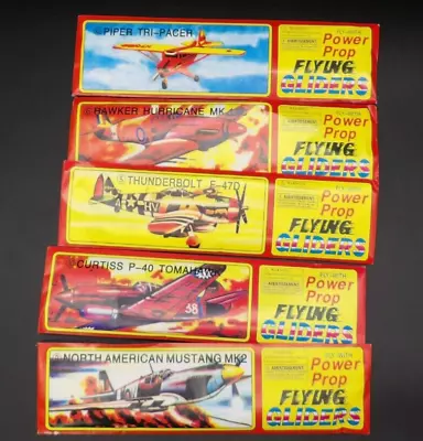 Lot Of 5 Vintage Sealed Power Prop Flying Gliders Airplanes Models #56910 12 • $12.75