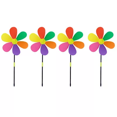 4pcs Colorful Windmill Windmill Decor Wind Spinners Outdoor Metal • $13.15
