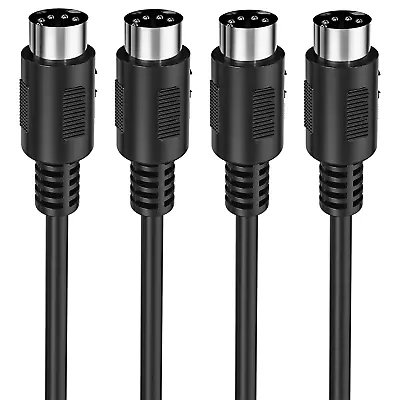 MIDI Cable 2-Pack 3-Feet Male To Male 5-Pin MIDI Cable • $13.89