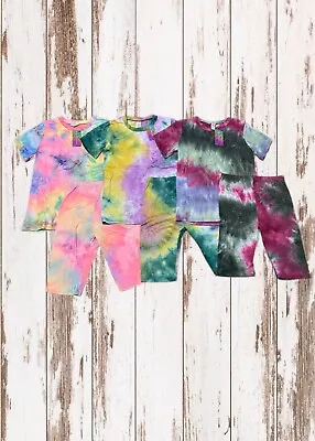 $8.99 • Buy Women's Large Trendy Tie Dye Biker Shorts *LOT OF 3 OUTFIT SETS* Yoga Active