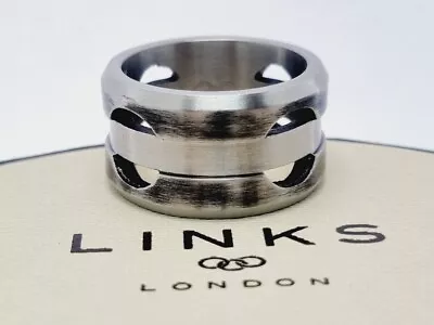 Links Of London Brushed Steel Elements Ring Unisex Men's Size U  • £35