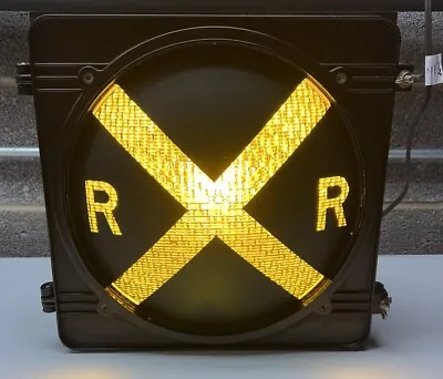 Traffic Control Technologies Railroad Crossing Light Train Vintage 1994 Large • $155