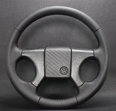 VW LEATHER RARE GTI VR6 Steering Wheel Golf MK2 MK3 Corrado • $180