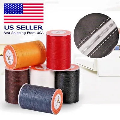 $7.35 • Buy 0.45mm Round Waxed Thread Cord Leather Sewing Hand Stiching Thread Leather Craft