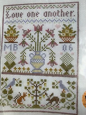 Stitched With Love Traditional Classic Sampler Cross Stitch Design Chart • £1.39