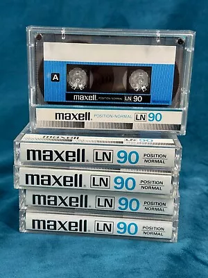 Maxell LN 90 Normal Position Extra Low Noise Blank Audio Cassette X5 • $31.97