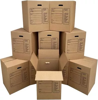 Moving Boxes With Handles 10 Premium Large 18 X 18 X 24BrownBOXINDSLAR10 • $43.98
