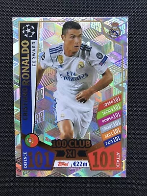 Match Attax UEFA Champions League 2017/18 #428 - Cristiano Ronaldo 101 100 Club • £22.50