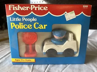 1990 Fisher Price Little People Police Car #2382 NIB Factory Sealed! New Nos • $24.99