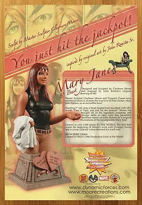 2002 Dynamic Forces Mary Jane Bust/Statue Print Ad/Poster Marvel Spider-Man Art • $14.99