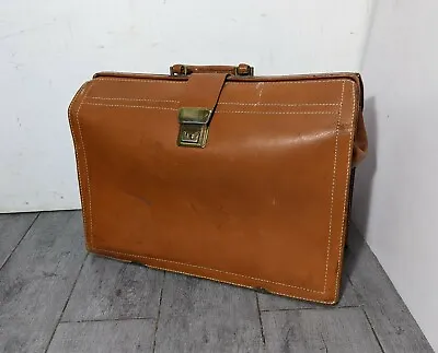 Vintage Leathercraft Briefcase Split Cowhide Leather Doctor's Bag  • $76.50