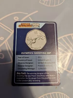 Shooting Olympics 50p 2011 Change Checker Trading Card (No Coin) • £4.95