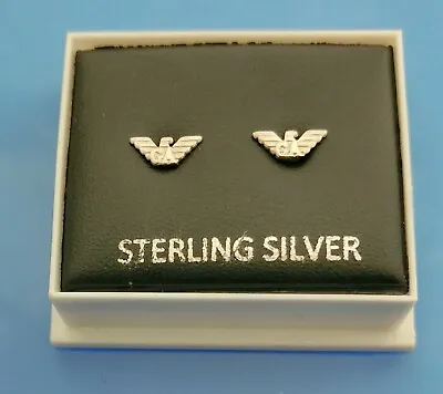 Pair Of Sterling Silver Baby  Armani Stud Earrings • £45