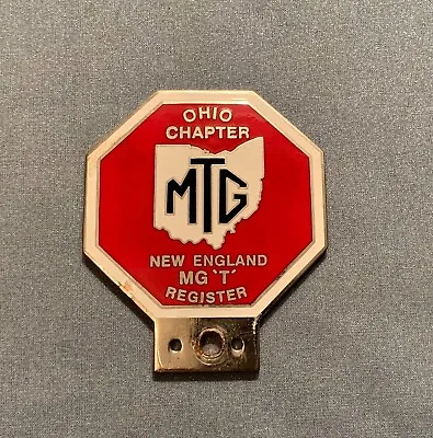 MG MGT OHIO CHAPTER New England  T Register Metal OCTAGON Badge Emblem Topper • $34.99