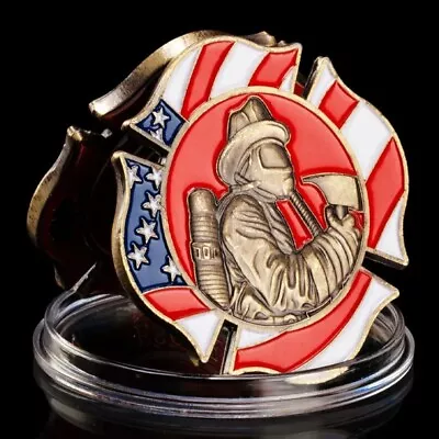 U.S. Fire And Rescue Challenge Coin 40mm Plated • £8