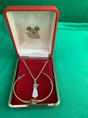$24.99 • Buy VINTAGE! DISNEY Snow White Children NECKLACE & BRACELET SET - In ORIGINAL BOX