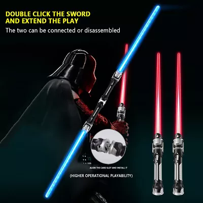 £12.19 • Buy 2x LED Flashing Lightsaber Toys Light Saber Swords With Sound Extendable·Plastic