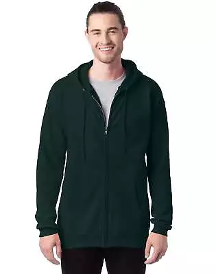 Hanes Full-Zip Hoodie Sweatshirt Ultimate Men's Heavyweight Hood Fleece Sz S-3XL • $21