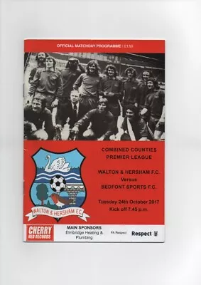 Walton & Hersham V Bedfont Sports 2017-18 Combined Counties League Premier Div. • £0.25