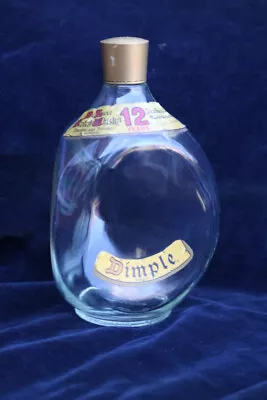 £4.99 • Buy Haig Vintage  Dimple  Pinched Glass Whisky Bottle + Original Cap & Labels