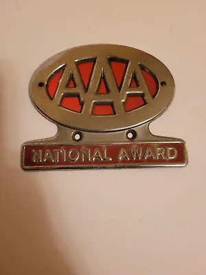 Vintage Triple AAA National Award License Plate Topper • $74.99