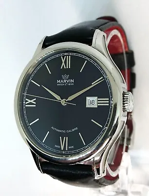 MARVIN Malton M117 Auto Watch. 42mm Case. Black Dial. WR 50M. Men's. [Lovely] • $705.97