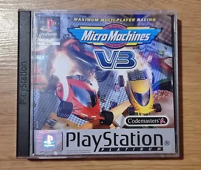 Micro Machines V3 PS1 Game. • £8.50